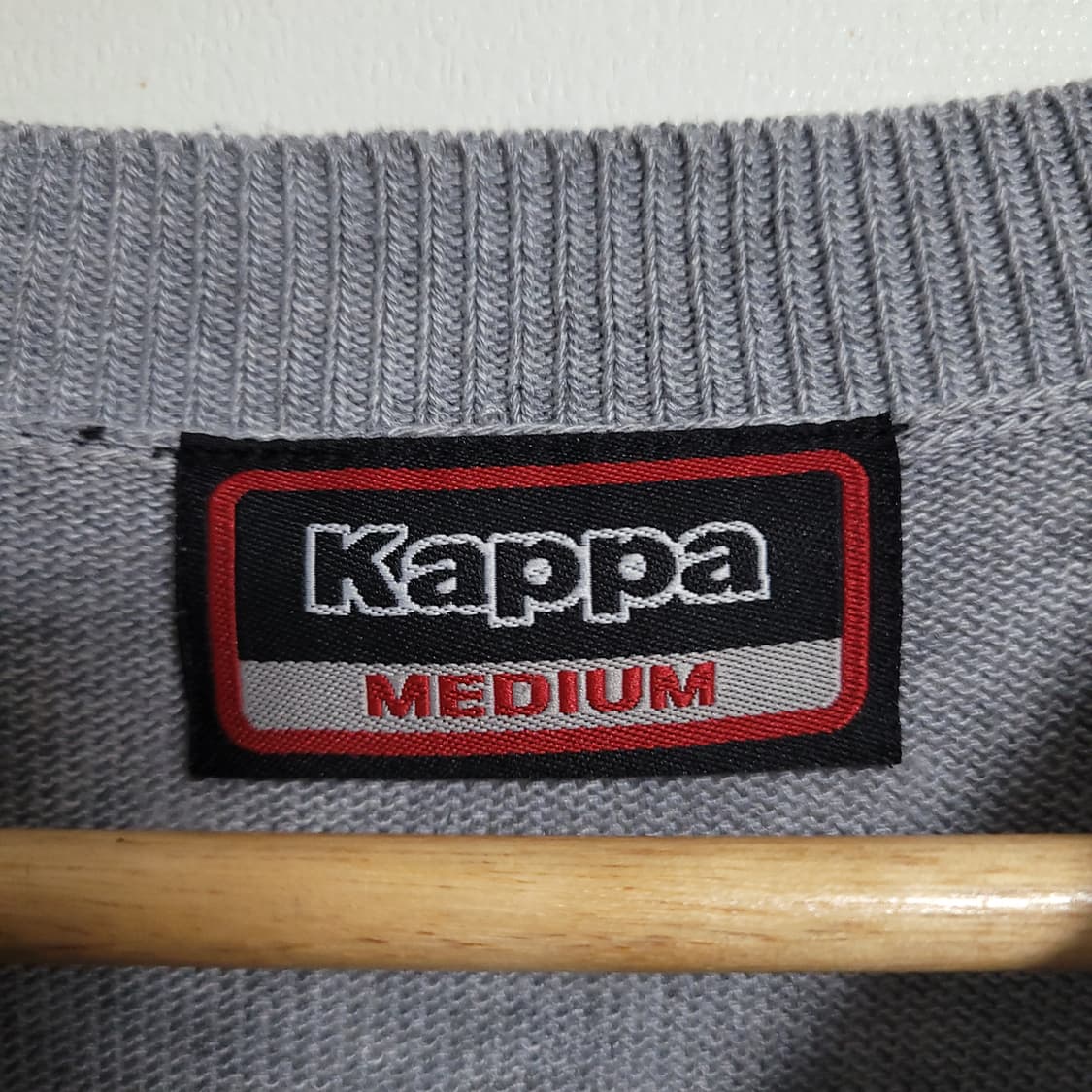 (M) KAPPA 카파 남성 그레이 니트 롱슬리브 매쉬 아크릴 상품이미지2