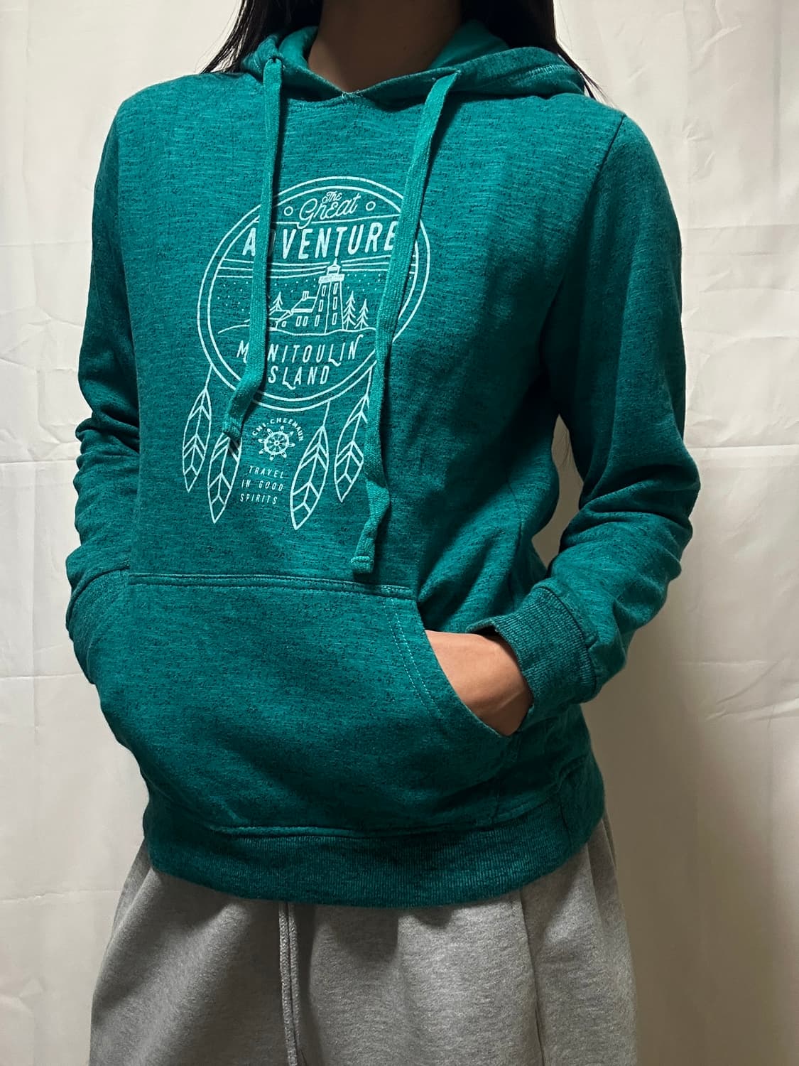 빈티지 프린팅 기모 후드티 상품이미지3