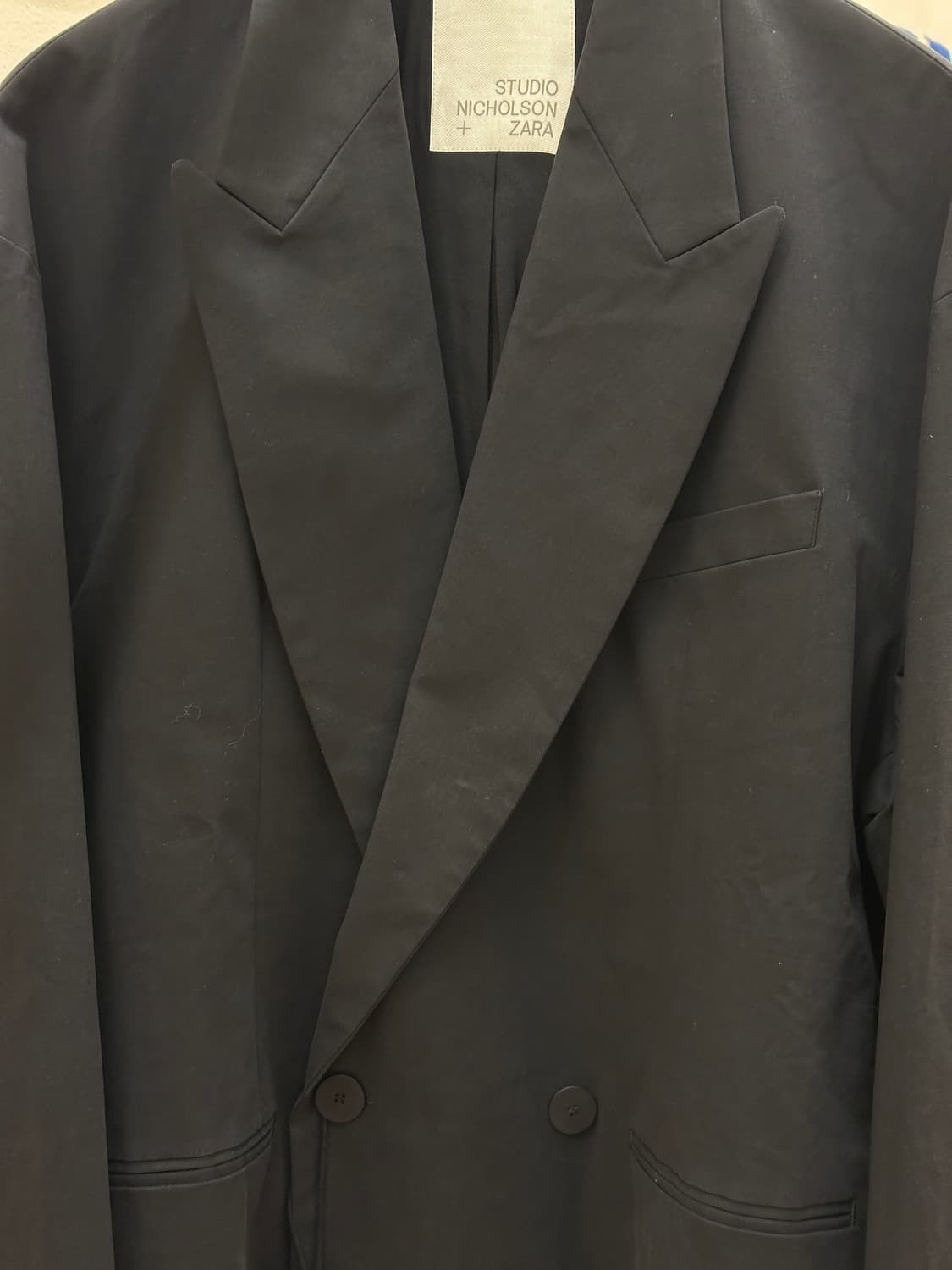 [새제품] 자라 x 스튜디오니콜슨 오버핏 더블 블레이저 네이비 50 상품이미지2