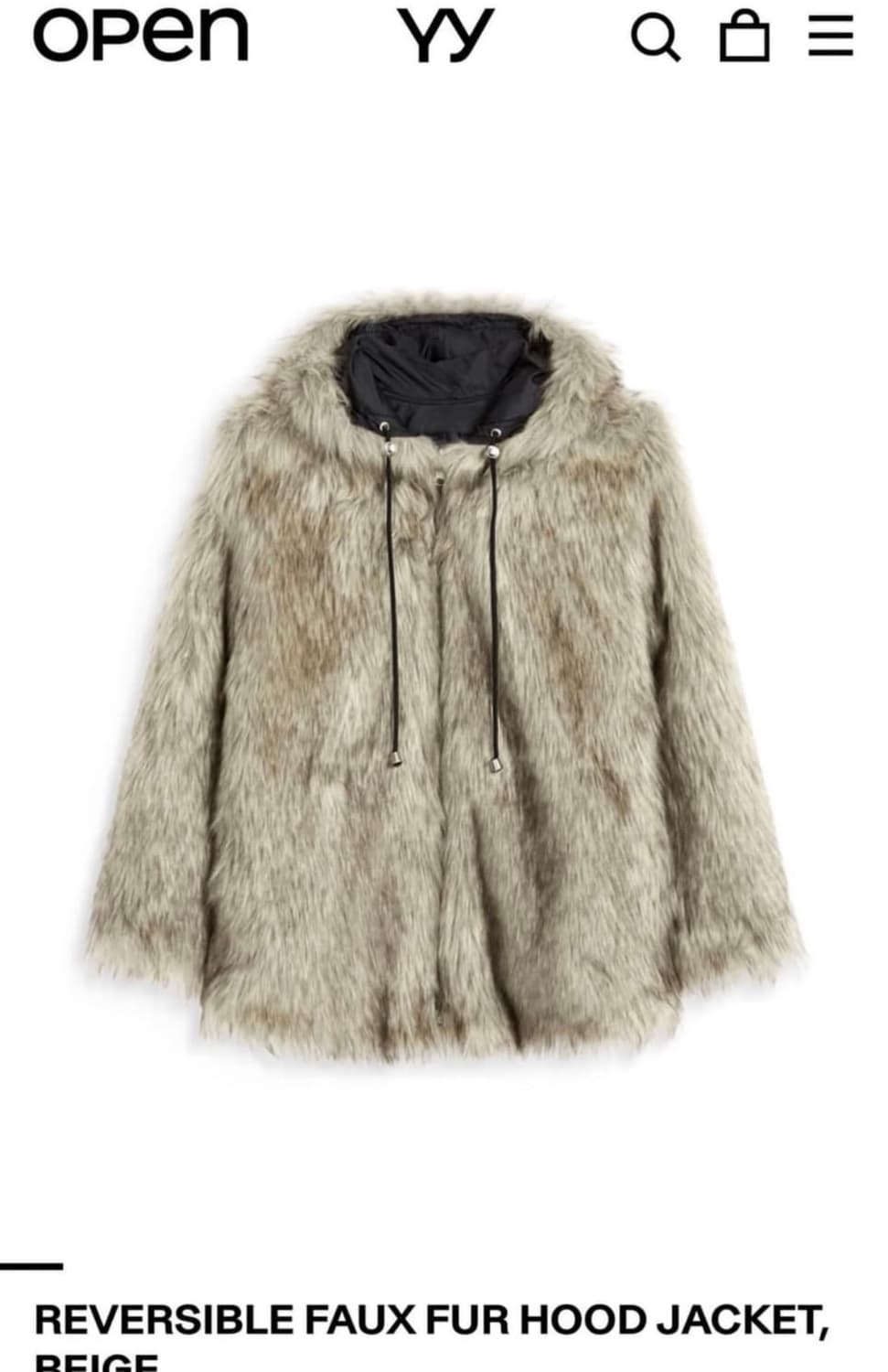 (구해요) 오픈와이와이 REVERSIBLE FAUX FUR HOOD JK 상품이미지2