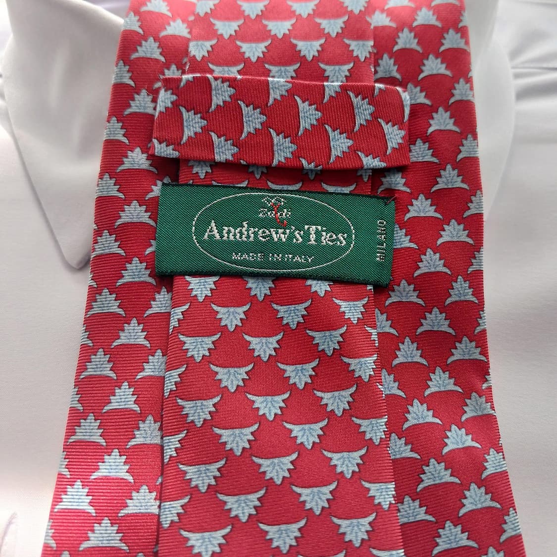 앤드류스타이 실크 레드 패턴 넥타이 10.2cm A+등급 A18292
 상품이미지5