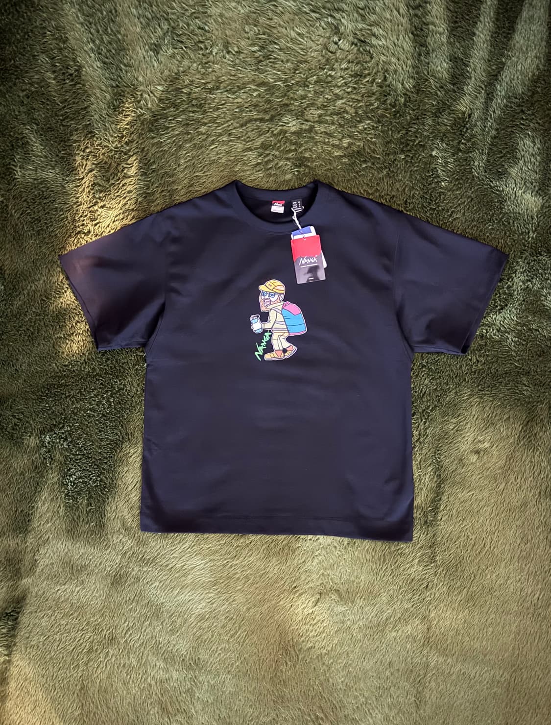 [JPN M] Nanga 난가 하이브리드 그래픽 티셔츠 블랙 상품이미지1