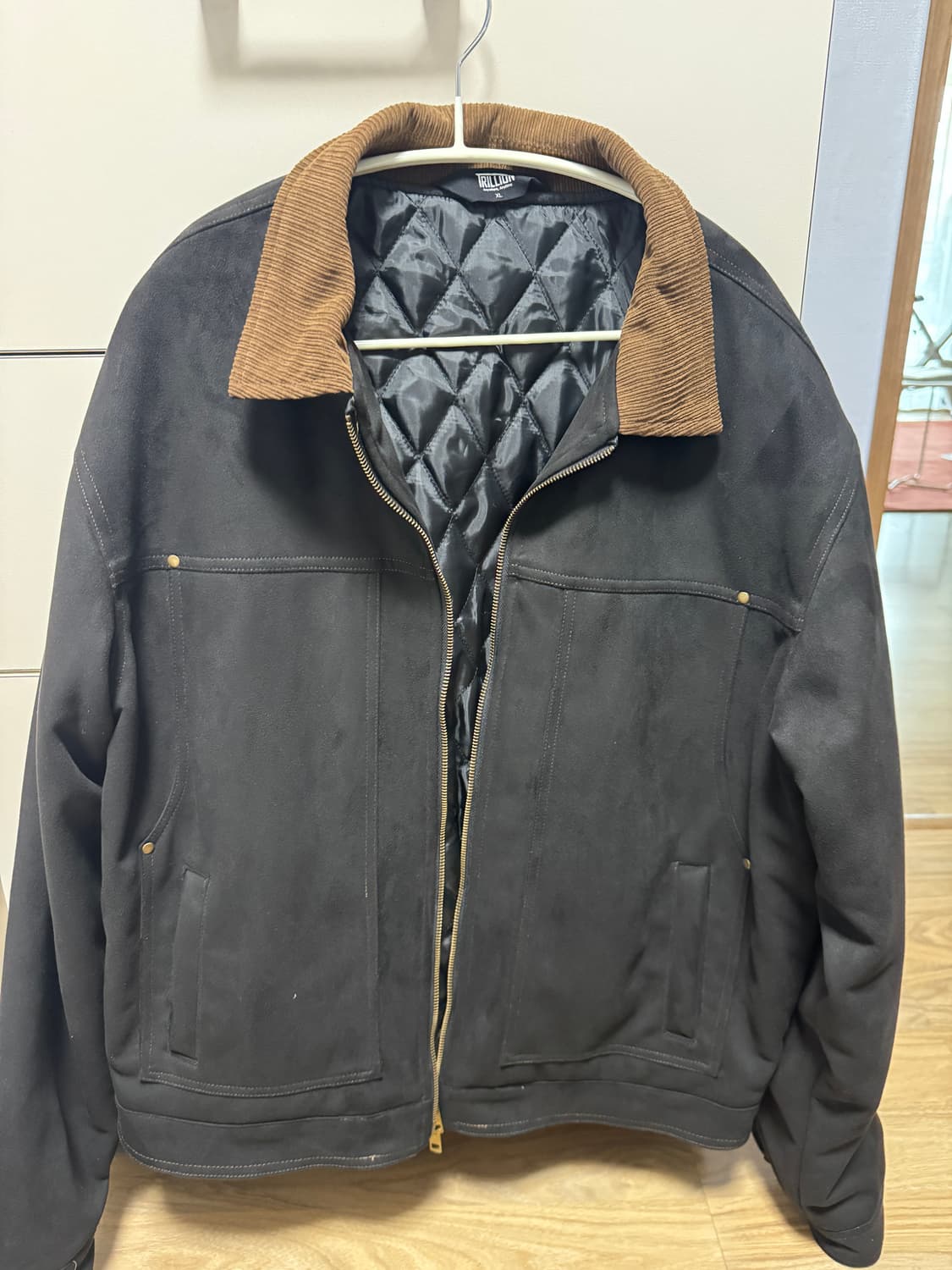 트릴리온 아우터 코듀로이 카라 스웨이드 자켓 상품이미지2