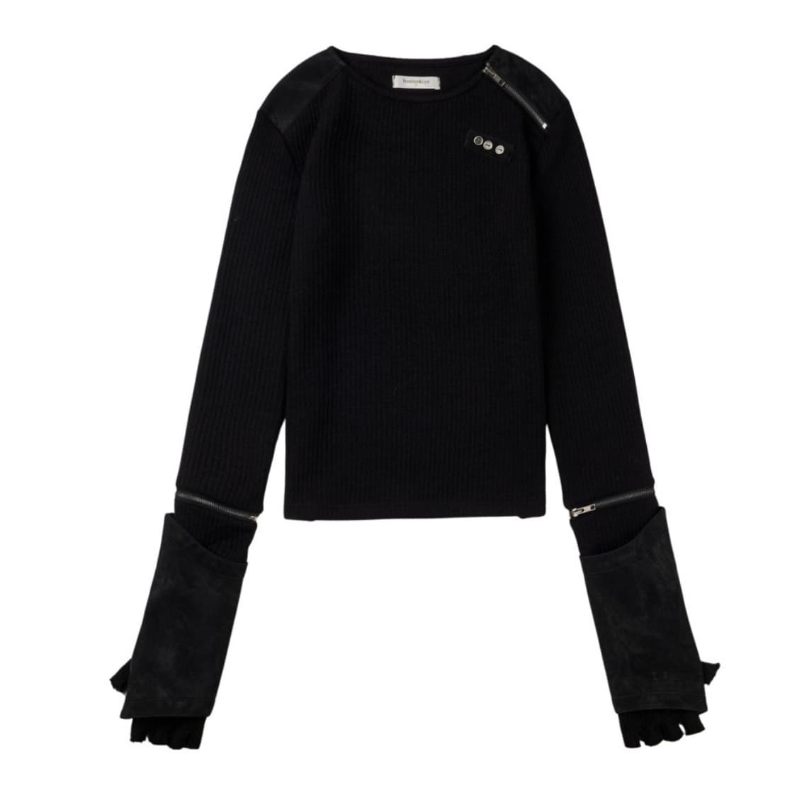 (새상품) 보니앤키예 지퍼 레더 탑 2사이즈 판매 상품이미지1