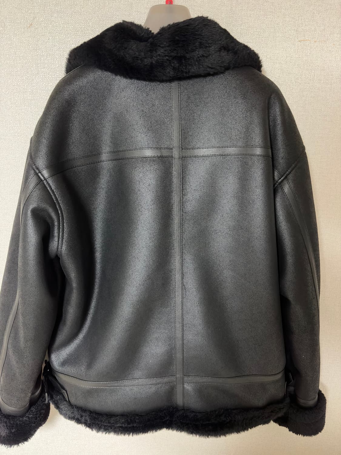 도프제이슨 솔리드 무톤자켓 블랙 L사이즈 상품이미지4