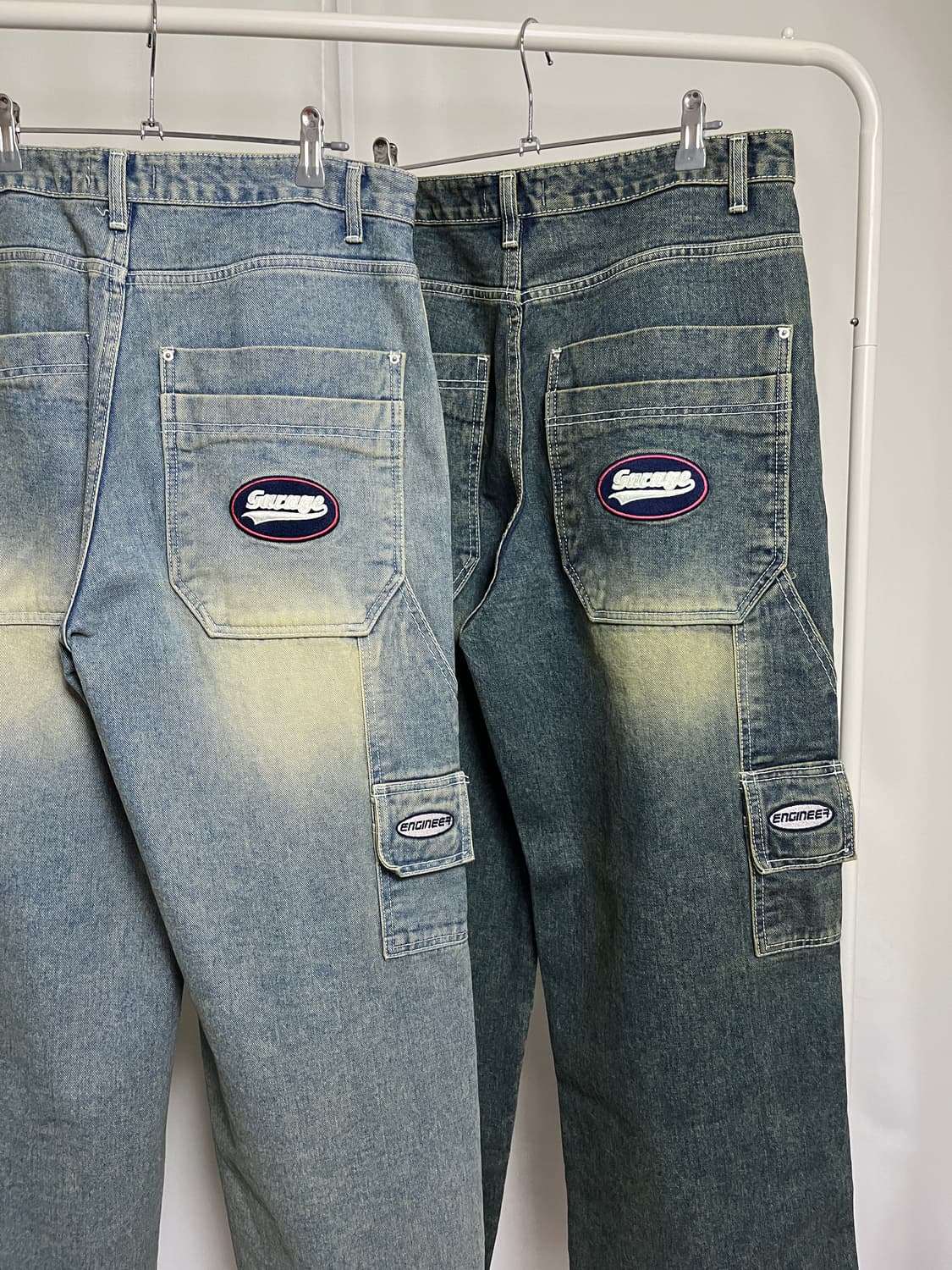 엔지니어 카펜더 데님 패치 팬츠 와이드 청바지 상품이미지5