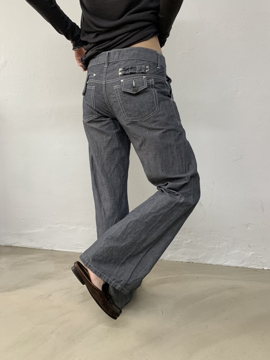 Linen stitch denim pants 상품이미지2