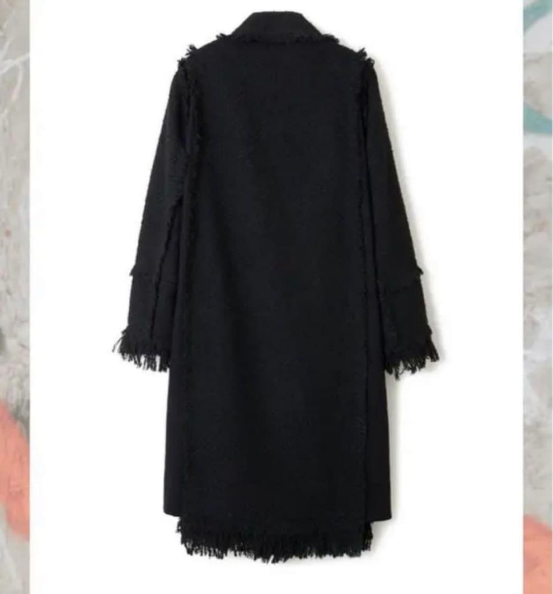 perverze 퍼버즈 트위드 프린지 코트 상품이미지4