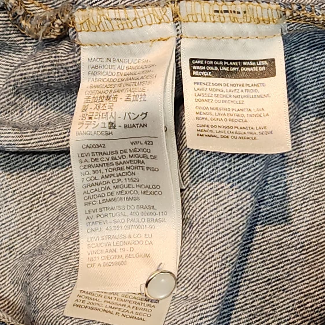 리바이스 웨스턴 데님 셔츠 자켓 긴팔 (S) 상품이미지3