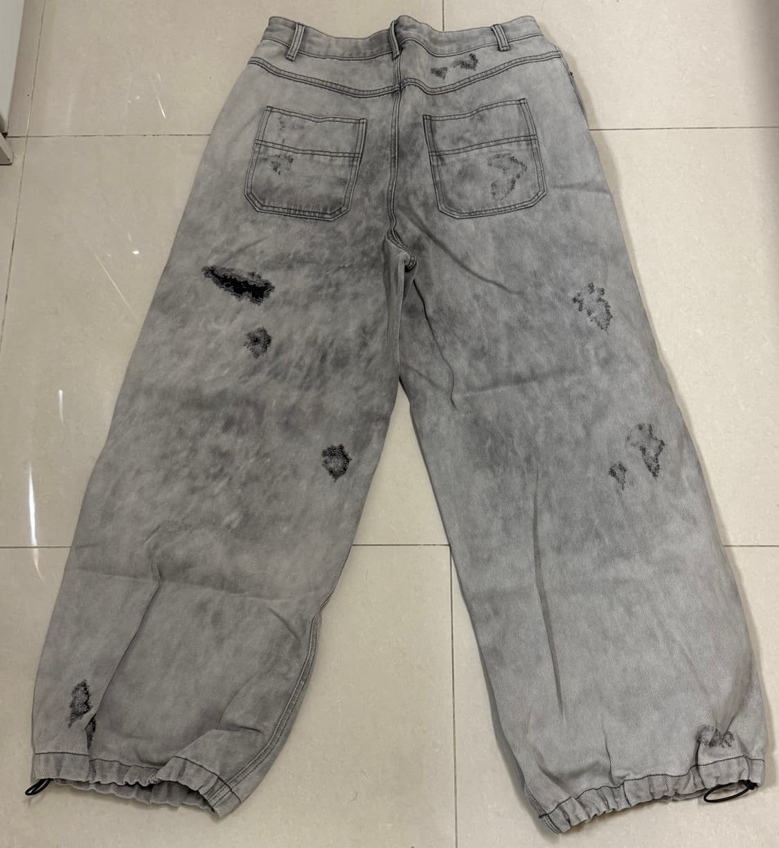 준지 디스트레스 와이드 데님팬츠 44 상품이미지2