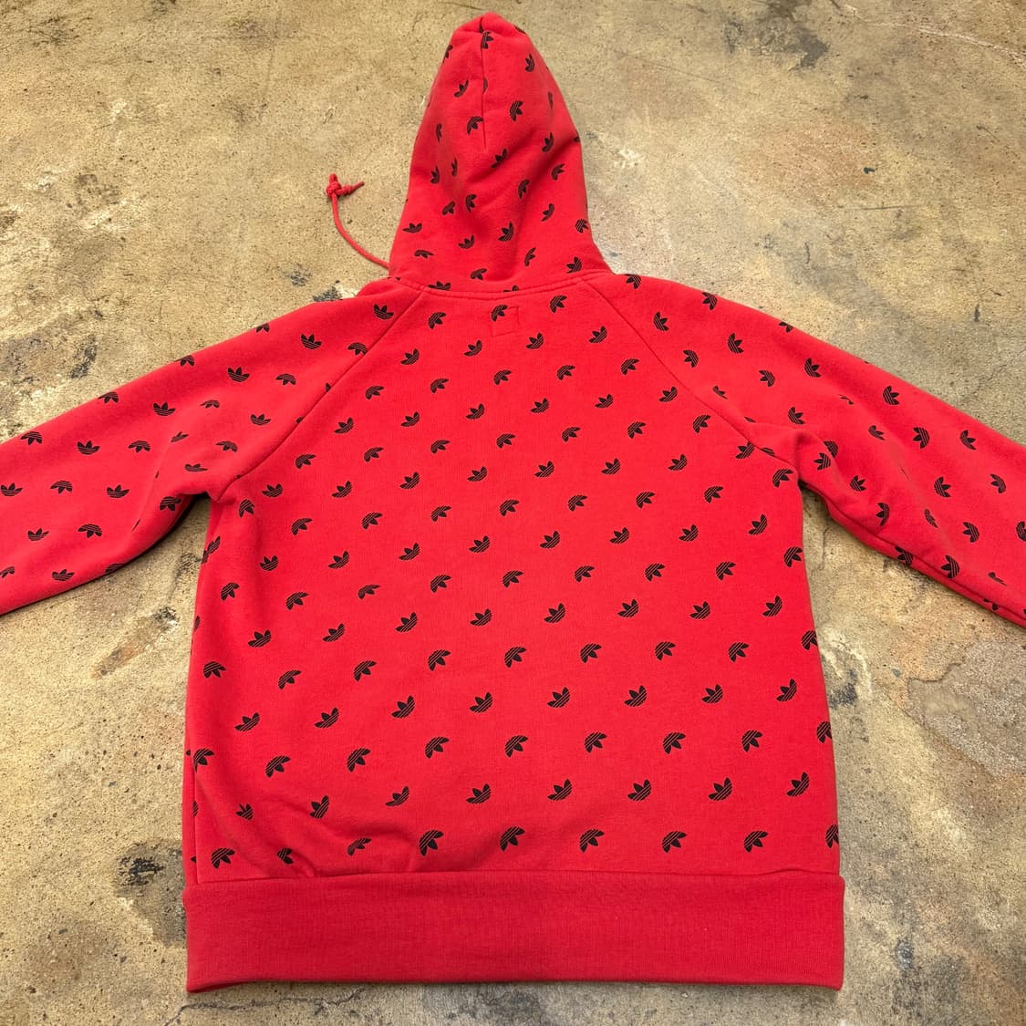 아디다스 파이어버드 패턴 도트 오렌지 레드 후드집업 38 상품이미지4