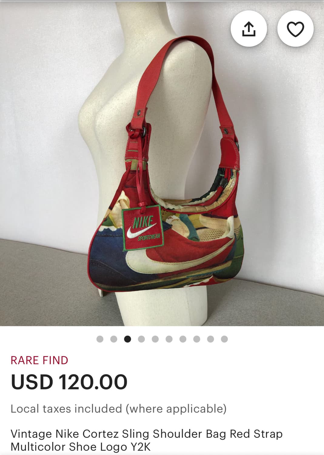 [32*22] 00s Nike 나이키 아카이브 코르테즈 숄더백 상품이미지9