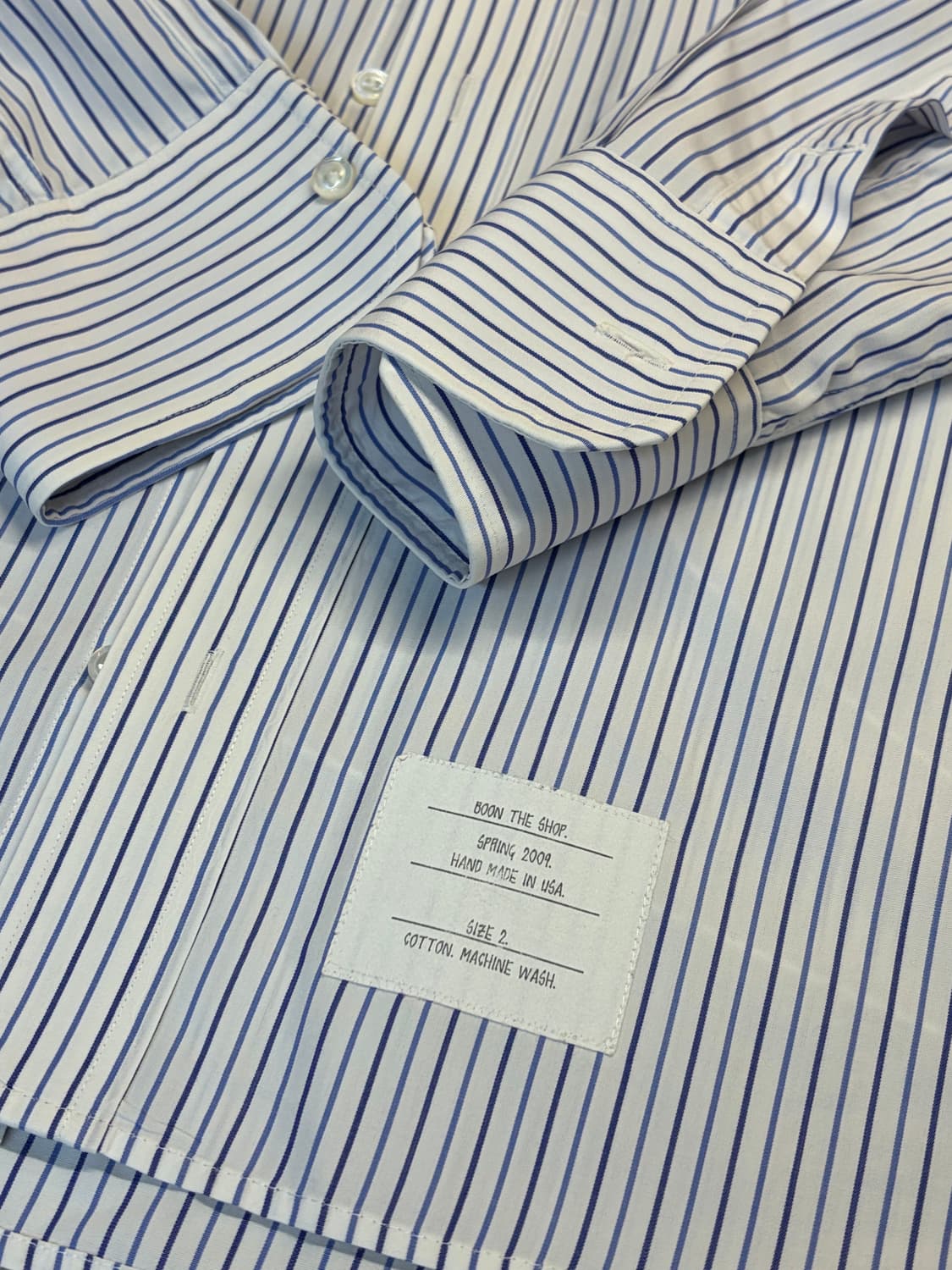 09’ ss 톰 브라운 아카이브 블루 스트라이프 셔츠 [size 2] 상품이미지1