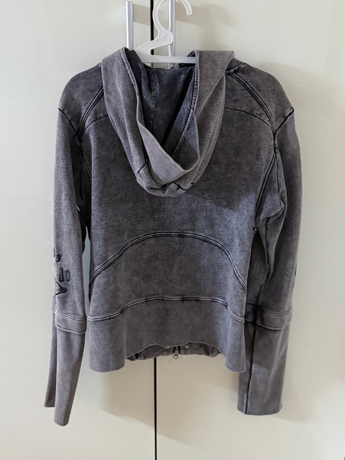 미스치프 워시드 후드집업 차콜  M 상품이미지3