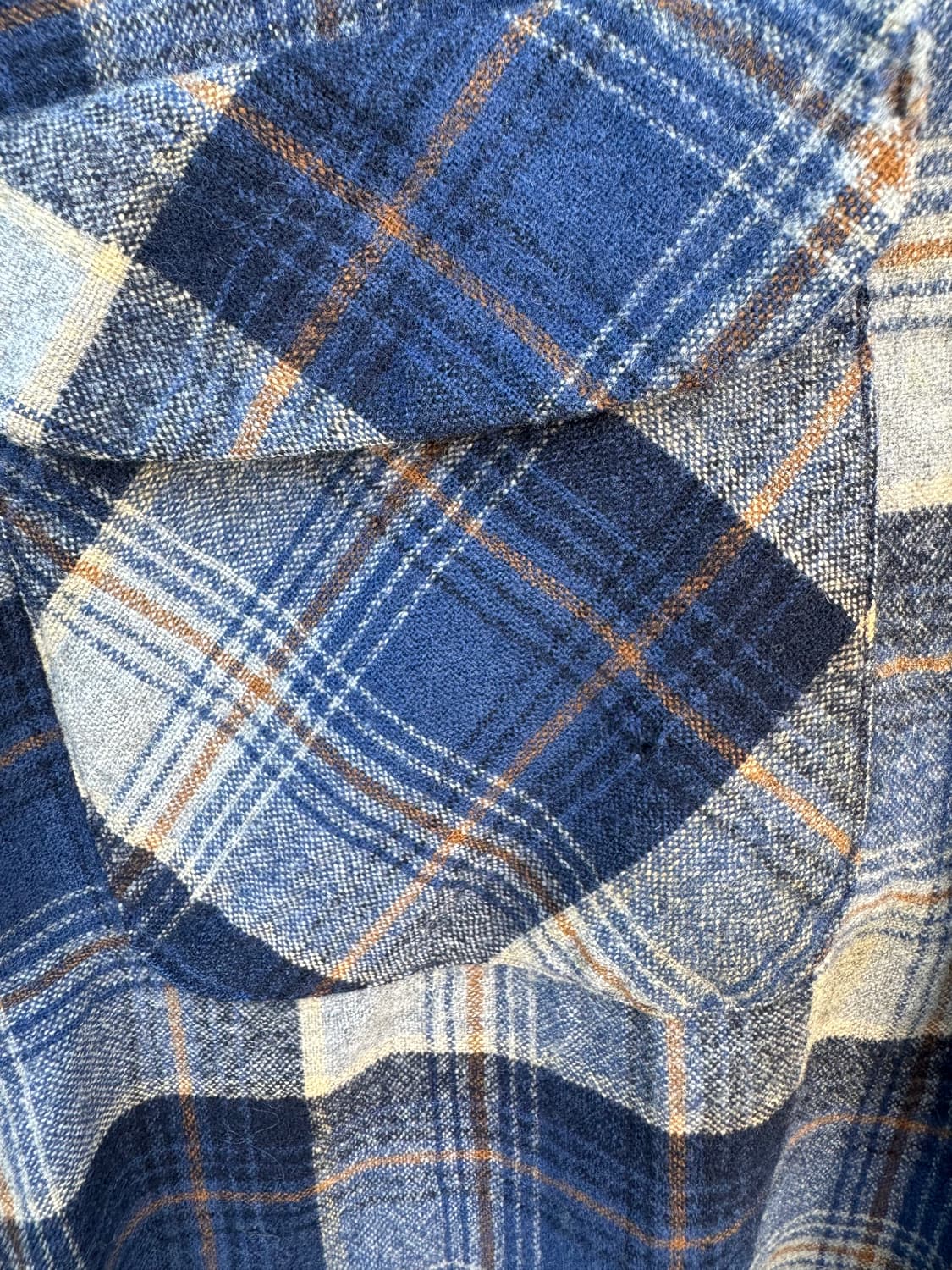 80s pendleton 펜들턴 울 체크 더블 포켓 플란넬 셔츠 XL 상품이미지7