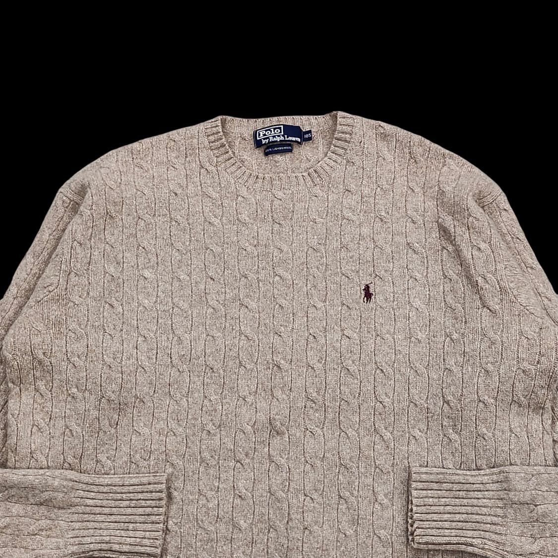 폴로랄프로렌 빈티지 램스울 베이지 니트 상품이미지3