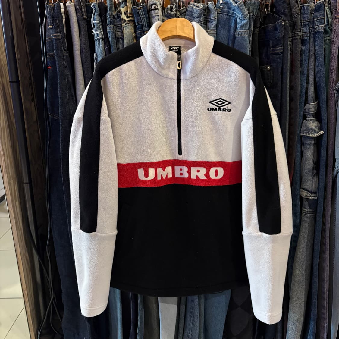 엄브로 컬러블록 스텐넥 아노락 플리스 상품이미지2