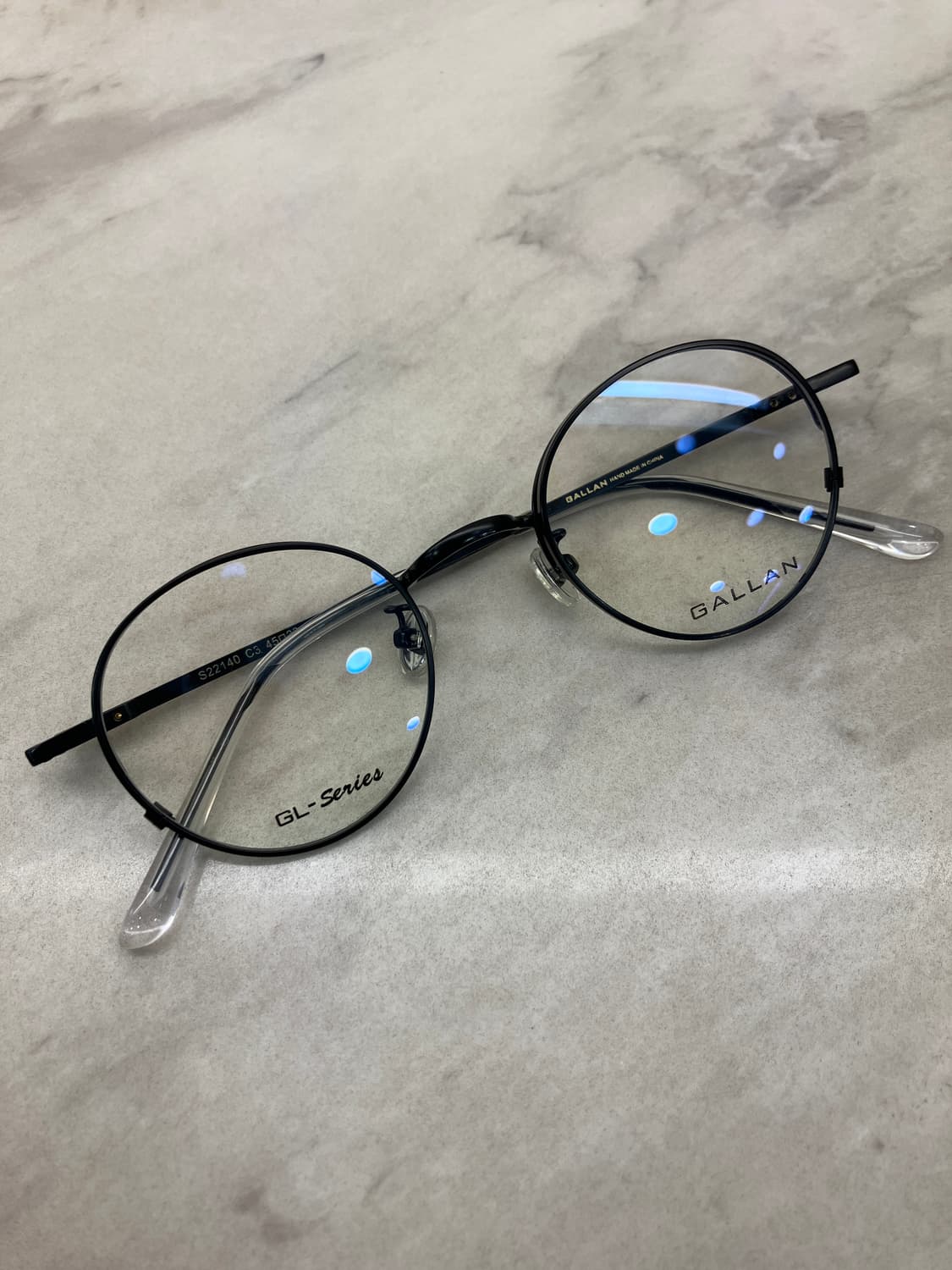 갤랑 GALLAN 블랙 더블 림 라운드 메탈테 안경 상품이미지1