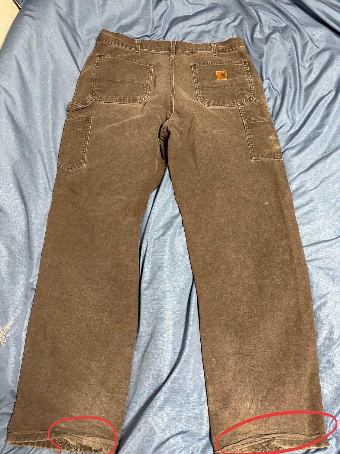 [B136] 칼하트 더블니 다크브라운 팬츠 상품이미지5