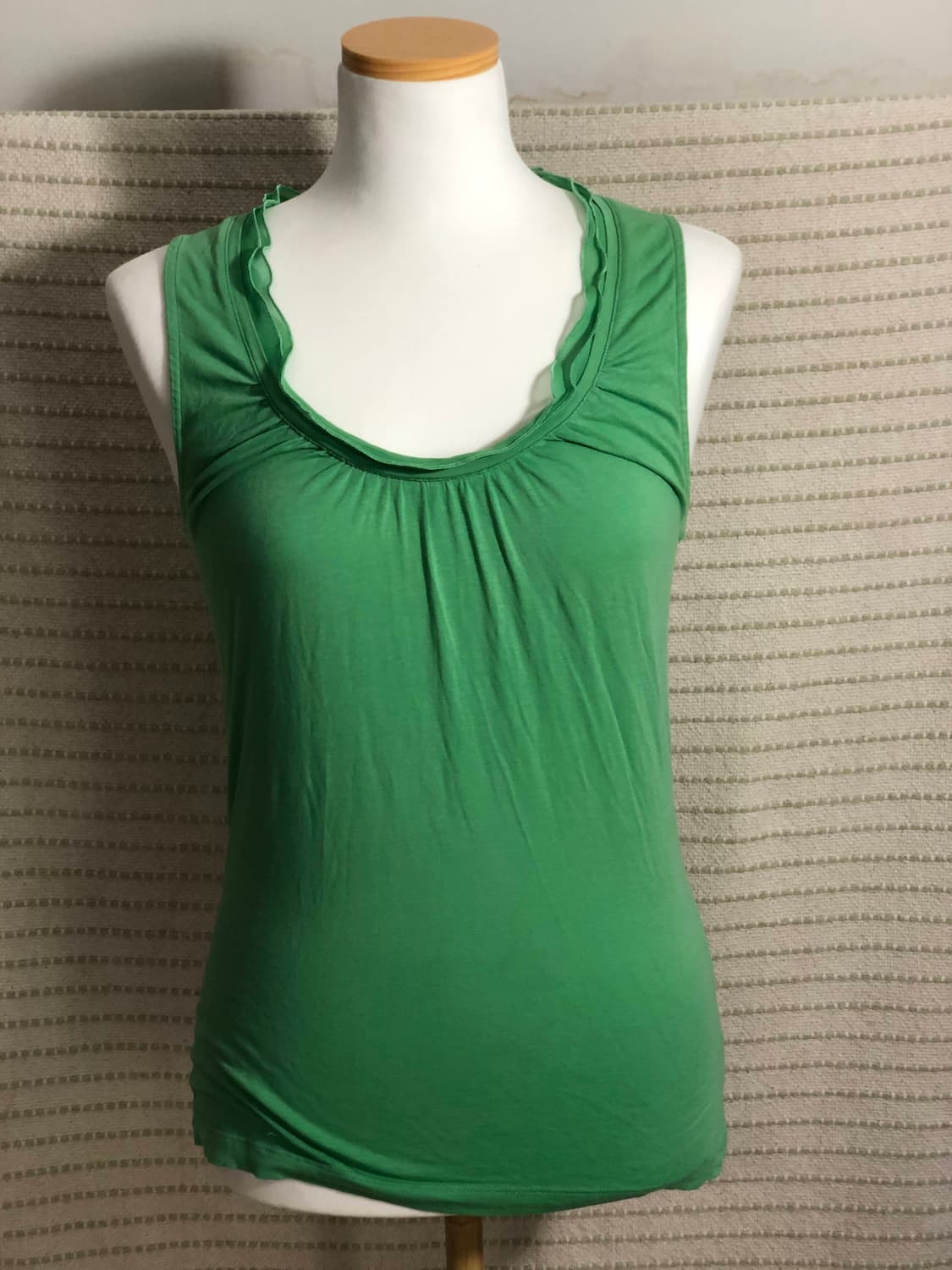 바나나리퍼블릭 그린 코튼 민소매 티셔츠 모리걸 레이어드 나시 상품이미지2