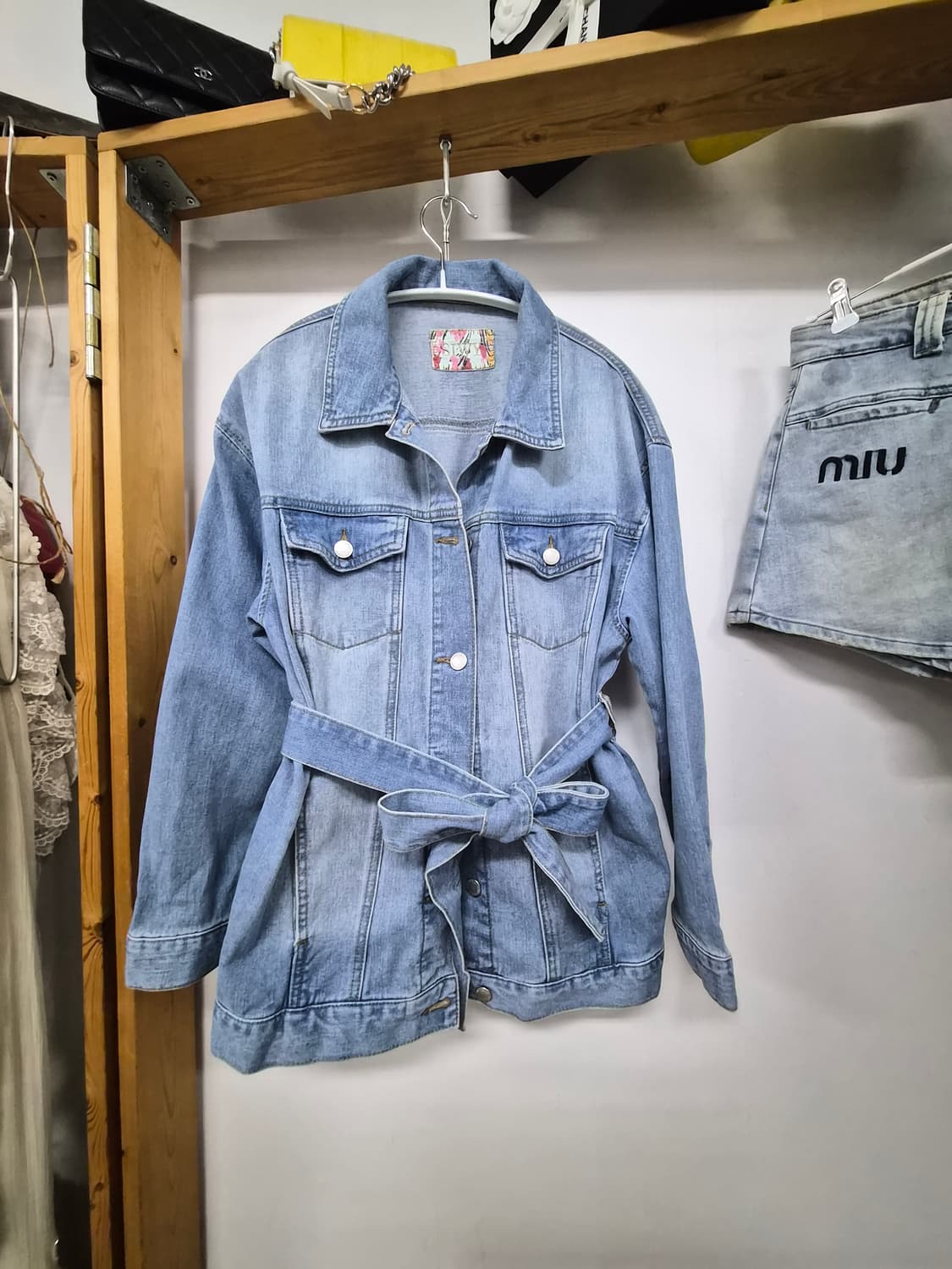 씨위 벨티드 데님자켓 상품이미지1