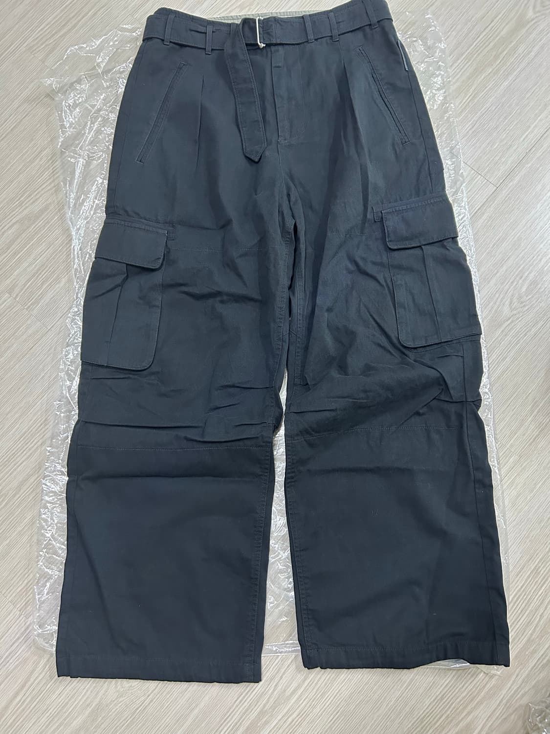 (2) 폴리테루 벨티드 카고 팬츠 1.2v 블랙 상품이미지2