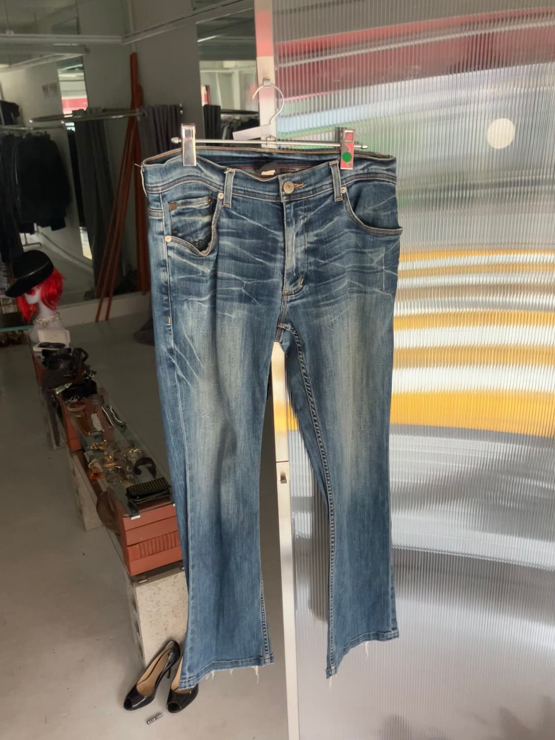 알마니 익스체인지 세미부츠컷 데님팬츠 상품이미지1