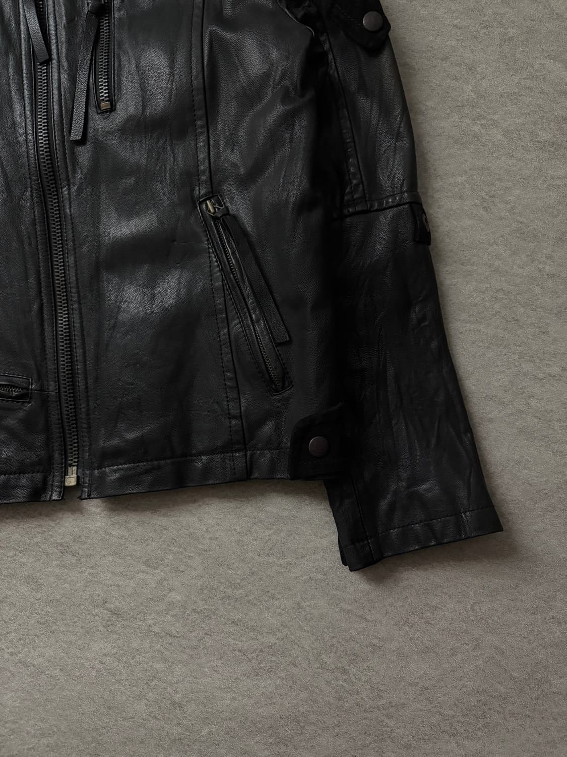 버카루 램스킨 레더 자켓 상품이미지4