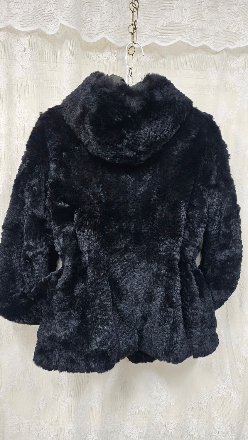 크레송 블랙 퍼 후드 자켓  상품이미지8