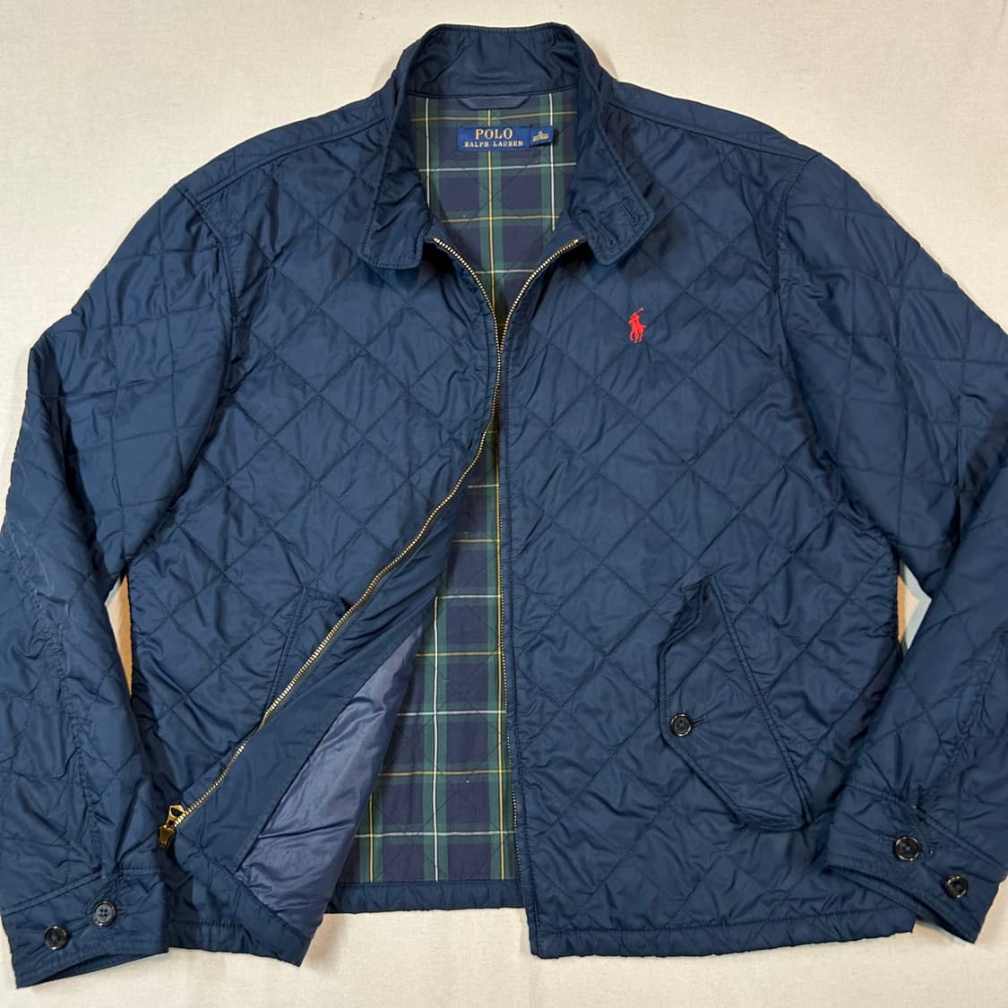 XL) 폴로 랄프로렌 네이비 퀼팅 자켓 상품이미지2