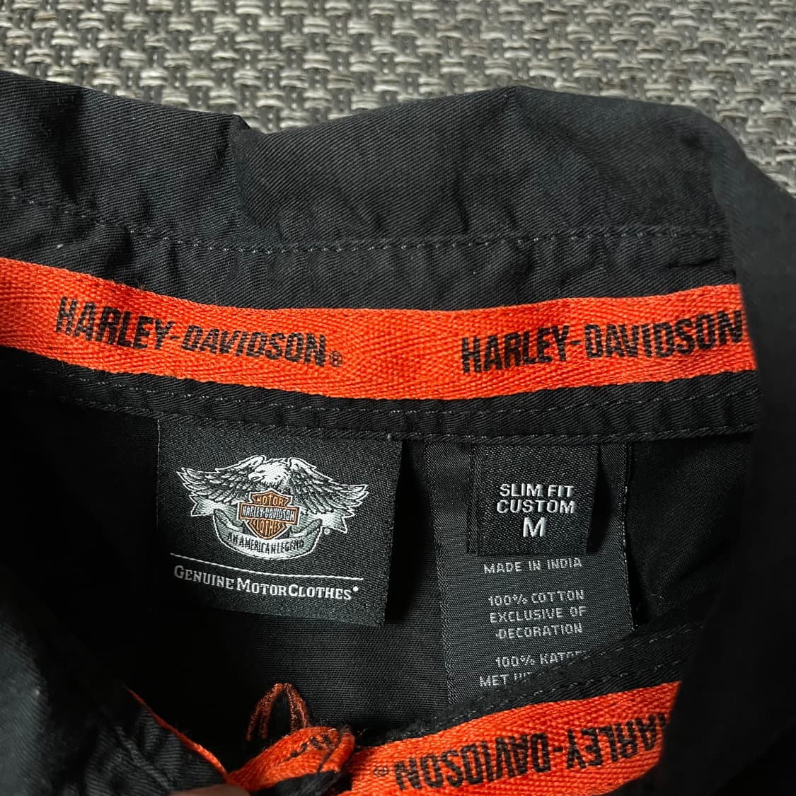 할리데이비슨 로고패치 블랙 긴팔 셔츠 슬림핏 M 상품이미지4