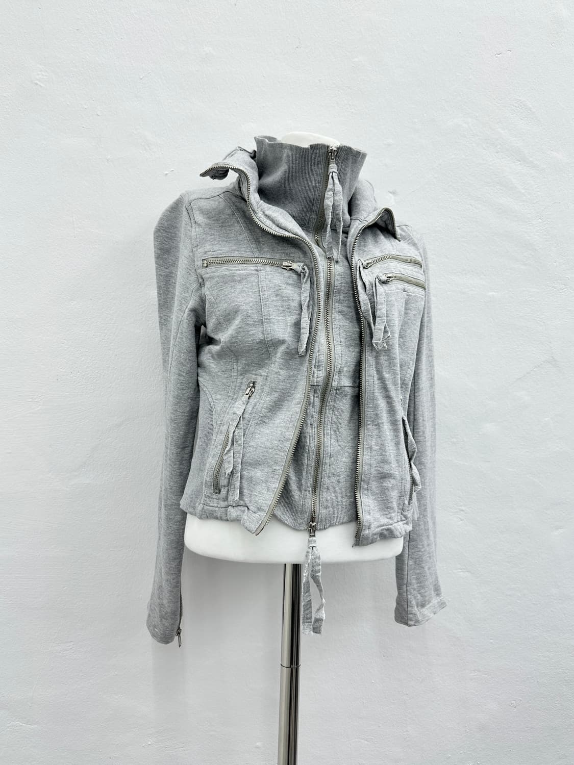 JPN high neck zipper layered jacket 2way 상품이미지3