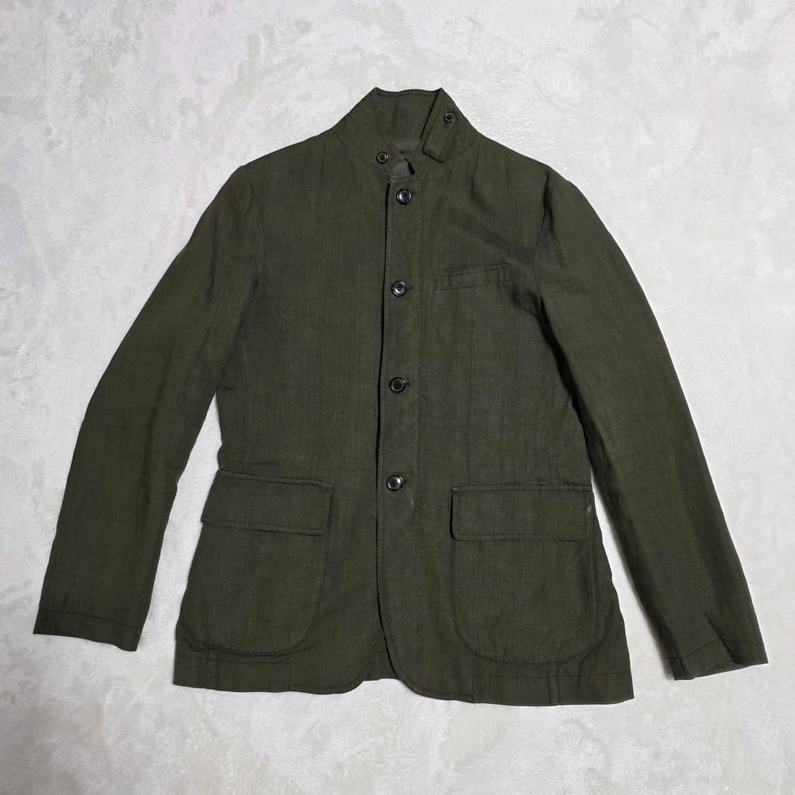 (S)여성 클럽모나코 린넨 밀리터리 자켓 카키 상품이미지1