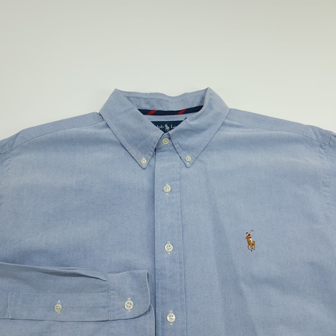 CN695 2XL 폴로 랄프로렌 클래식블루 긴팔 셔츠 남방 상품이미지3