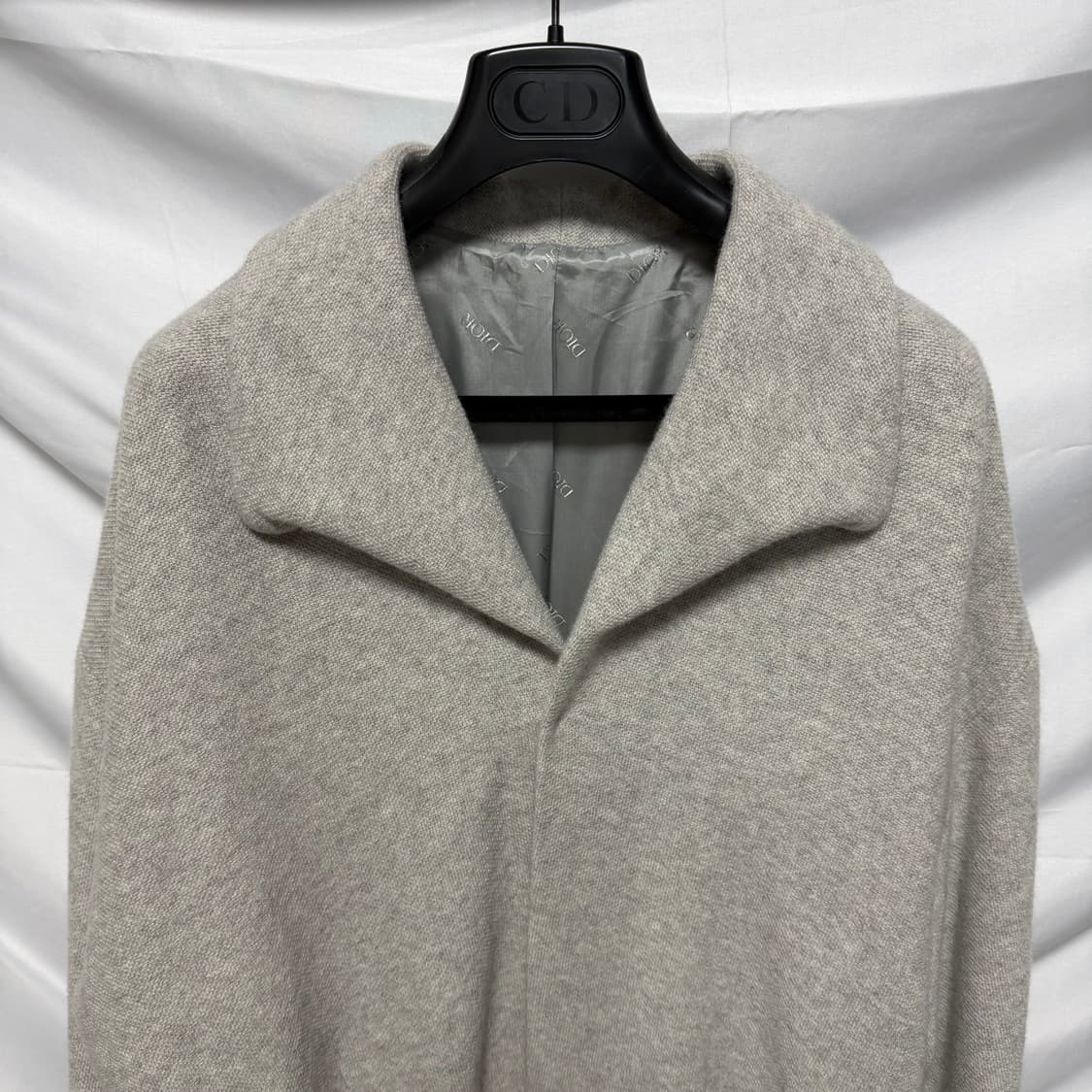 [S+급/L] 디올 캐시미어 니트 크롭 자켓 그레이 상품이미지2