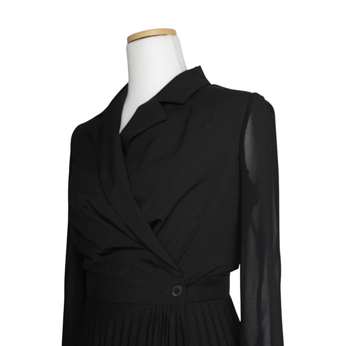 산드로 블랙 플리츠 셔츠원피스 55 상품이미지4