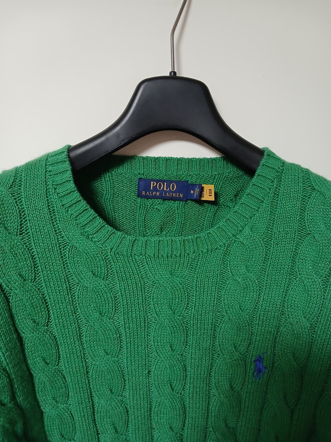 폴로 랄프로렌 케이블 스웨터 그린 m 상품이미지2