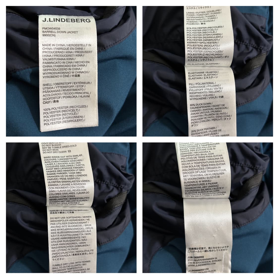 제이린드버그 골프 다운 후드패딩M/네이비 상품이미지6