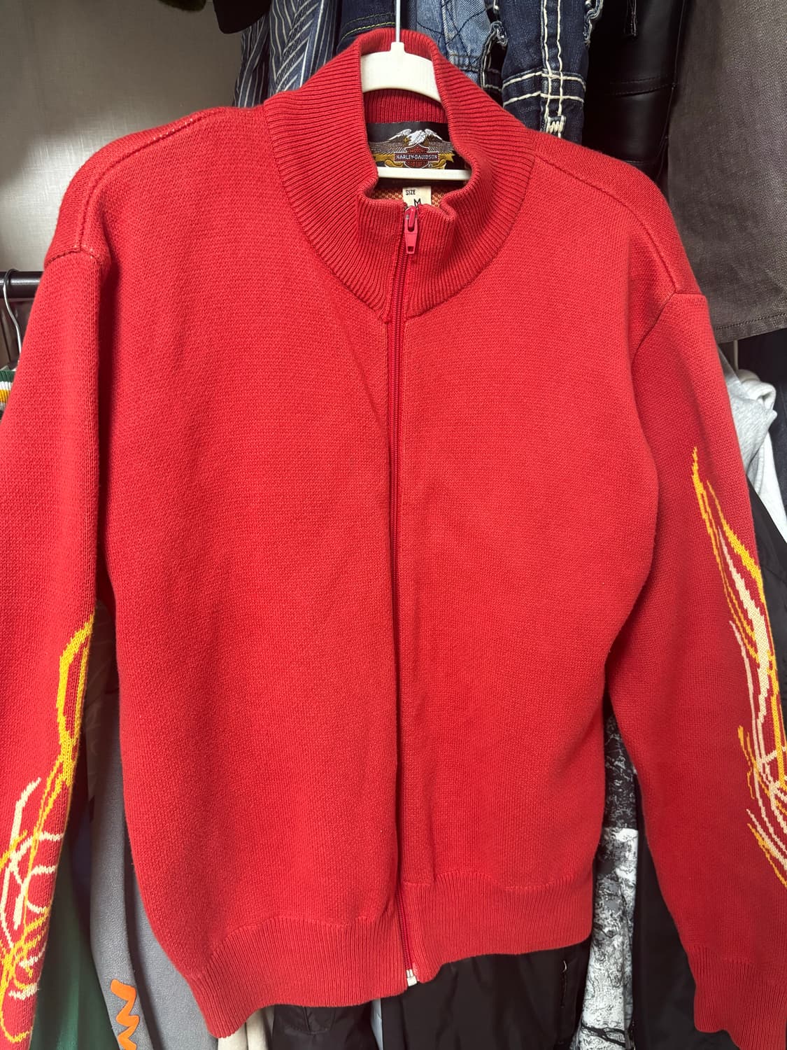 할리데이비슨 니트 집업 상품이미지1