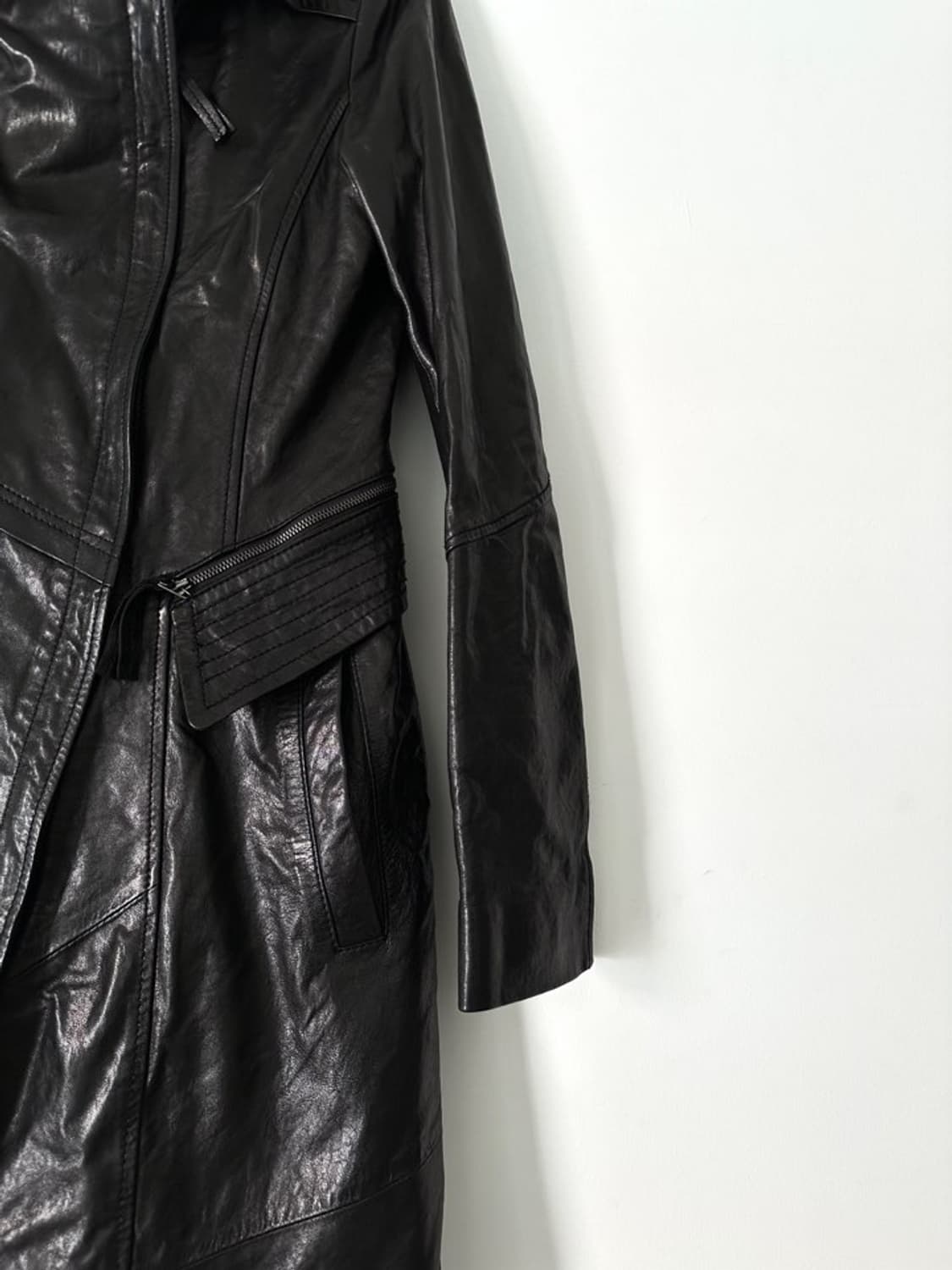 Slim chic leather jacket / black 상품이미지6