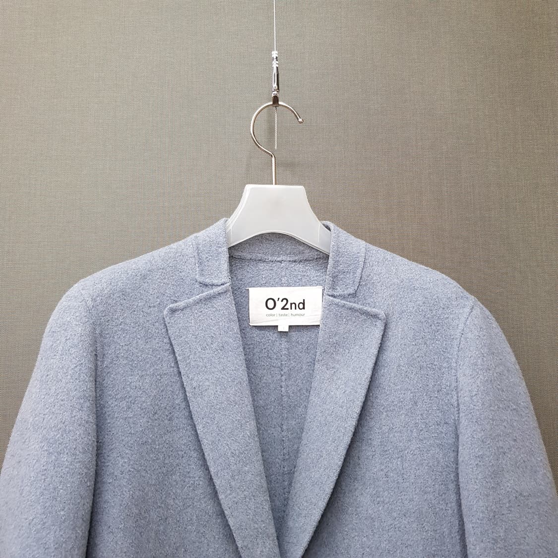 오즈세컨 싱글 버튼 캐시미어 울 코트 55사이즈 상품이미지2