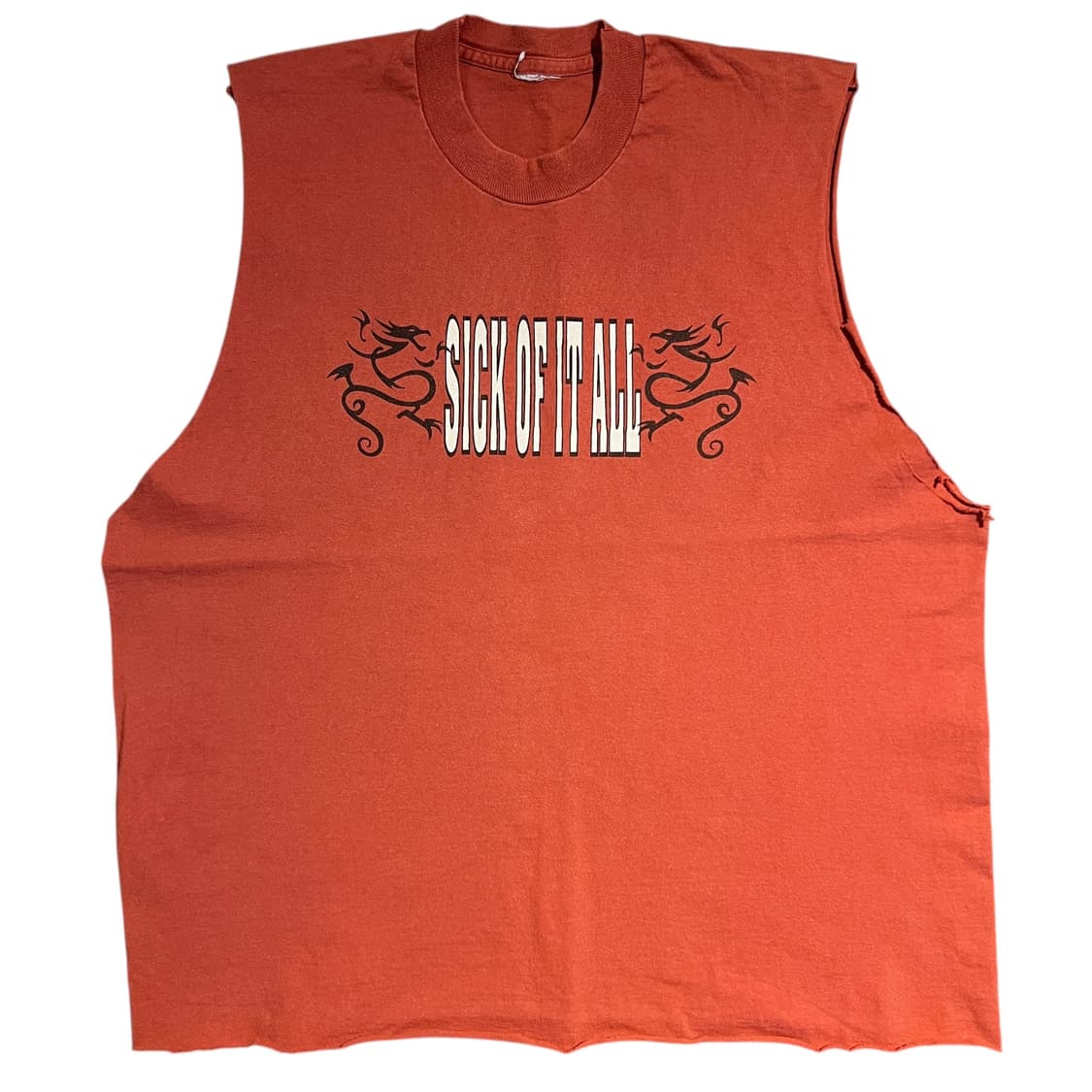 빈티지 90s SICK OF IT ALL 밴드 슬리브리스 티셔츠 상품이미지1
