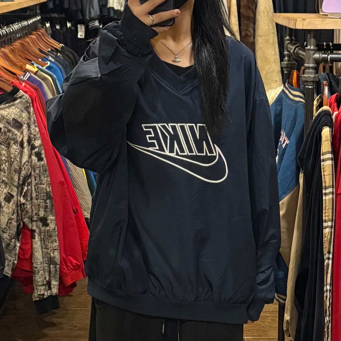 [HI] Nike 나이키 빅로고 웜업 네이비 상품이미지2