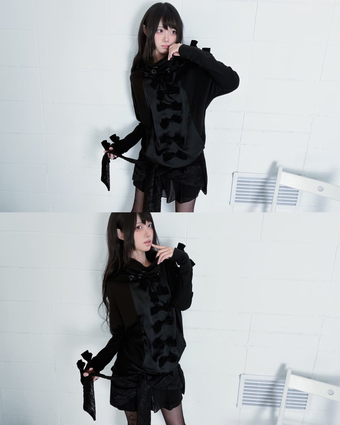 Custom🐾Lace RiBBon chiffon skirtpants 상품이미지6