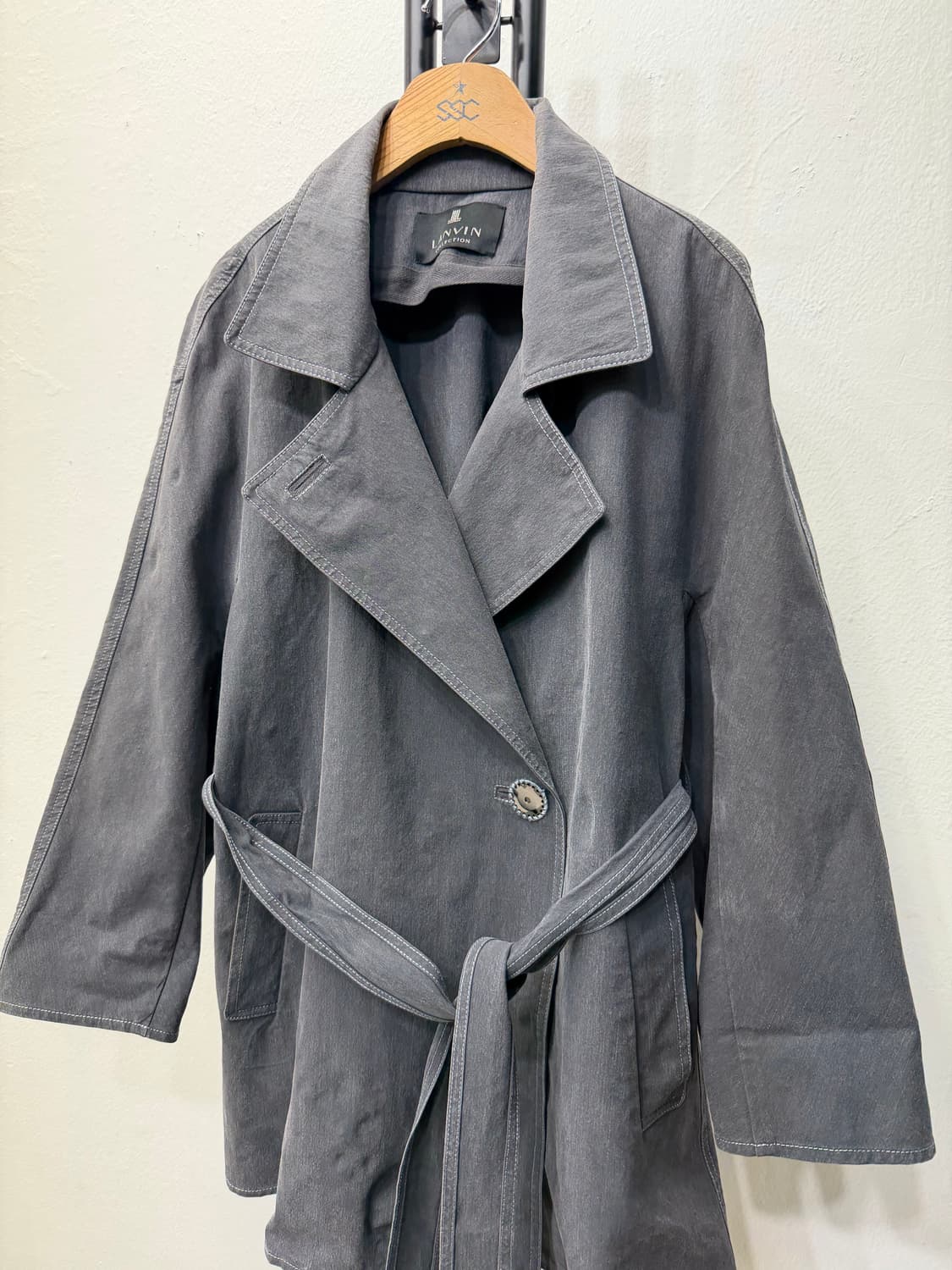 정품) 랑방 한섬 벨티드 트렌치 자켓 82 상품이미지3