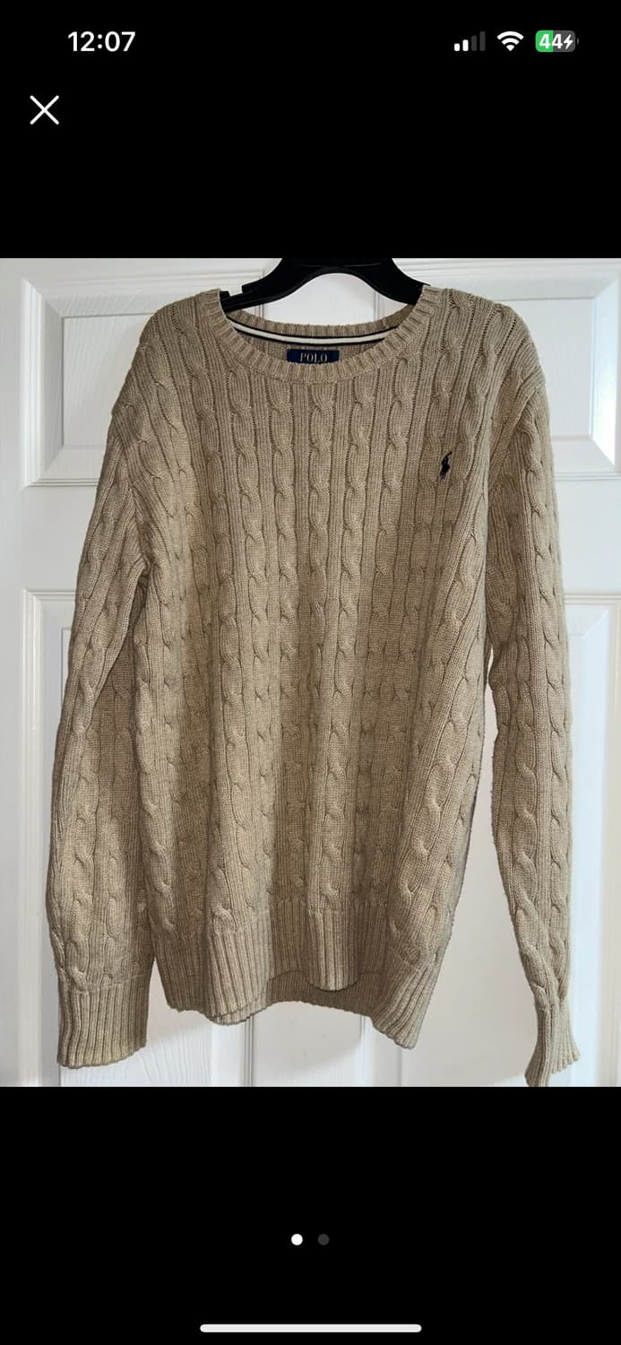폴로랄프로렌 케이블 니트 베이지 상품이미지1