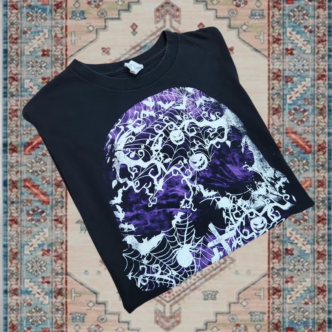 Vintage Skull 해골 프린팅 반팔 티셔츠 (XL) 상품이미지3