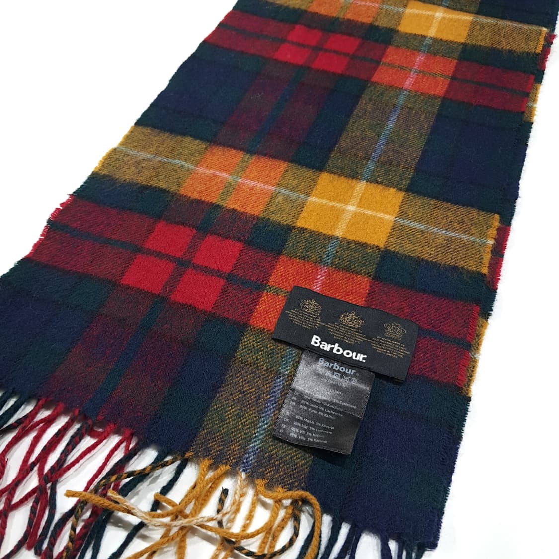 MX601 바버 램스울캐시미어 타탄체크 멀티 머플러 목도리 상품이미지4