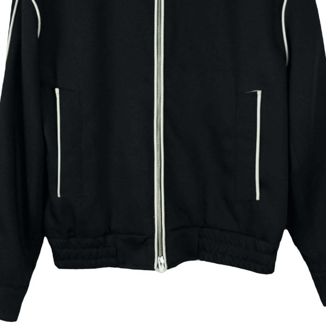 [누아클레] 투웨이 지퍼 파이핑 블루종 자켓 블랙 M19144 상품이미지5