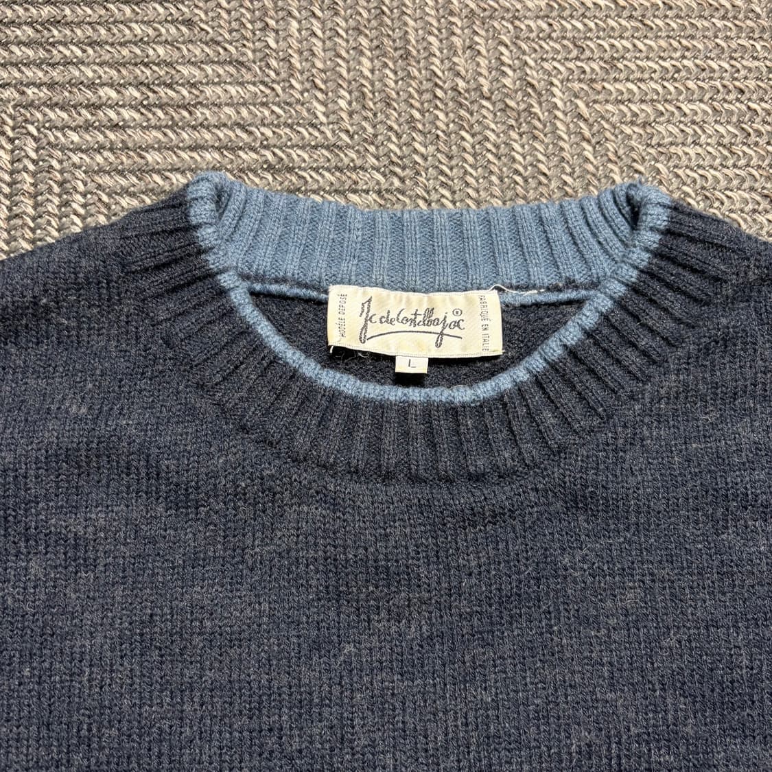 90s 장 샤를르 드 카스텔바작 빈티지 네이비 스웨터(L) 상품이미지3